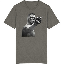 Nate Diaz Flipping The Bird Distressed Look Mma Fan Vintage Charcoal Grey Cotton T Shirt Nate Diaz Flipping The Bird Distressed Look Mma Fan Vintage Charcoal Grey Cotton T Shirt
