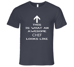 Chef Looks Like Arrow Simple Vintage Charcoal Grey Cotton T Shirt Chef Looks Like Arrow Simple Vintage Charcoal Grey Cotton T Shirt