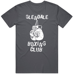 Glendale Boxing Club City Vintage Charcoal Grey Cotton T Shirt Glendale Boxing Club City Vintage Charcoal Grey Cotton T Shirt