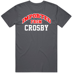 Imported From Crosby Texas Sports Team Trade Vintage Charcoal Grey Cotton T Shirt Imported From Crosby Texas Sports Team Trade Vintage Charcoal Grey Cotton T Shirt