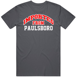 Imported From Paulsboro New Jersey Sports Team Trade Vintage Charcoal Grey Cotton T Shirt