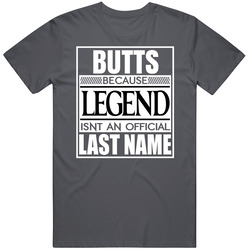 Because Legend Official Last Name Funny Vintage Charcoal Grey Cotton T Shirt