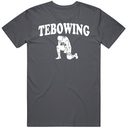 Tim Tebow Tebowing Praying Football Vintage Charcoal Grey Cotton T Shirt Tim Tebow Tebowing Praying Football Vintage Charcoal Grey Cotton T Shirt
