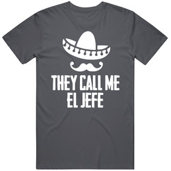 They Call Me El Jefe Funny Boss Vintage Charcoal Grey Cotton T Shirt They Call Me El Jefe Funny Boss Vintage Charcoal Grey Cotton T Shirt