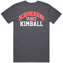 Imported From Kimball Nebraska Sports Team Trade Vintage Charcoal Grey Cotton T Shirt