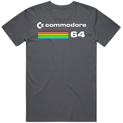 Commodore 64 Retro Geek Computer Tech Video Game T Shir Vintage Charcoal Grey Cotton T Shirt Commodore 64 Retro Geek Computer Tech Video Game T Shir Vintage Charcoal Grey Cotton T Shirt