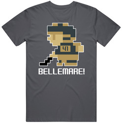 Pierre-edouard Bellemare # 41 Tecmo Las Vegas Hockey Athlete Fan Vintage Charcoal Grey Cotton T Shirt