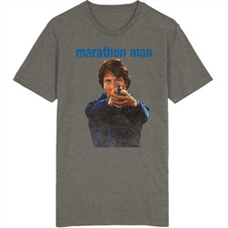 Marathon Man Vintage Movie Vintage Charcoal Grey Cotton T Shirt Marathon Man Vintage Movie Vintage Charcoal Grey Cotton T Shirt