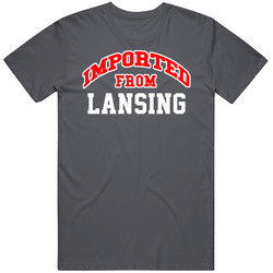 Imported From Lansing Illinois Sports Team Trade Vintage Charcoal Grey Cotton T Shirt Imported From Lansing Illinois Sports Team Trade Vintage Charcoal Grey Cotton T Shirt