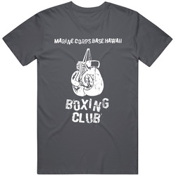 Marine Corps Base Hawaii Boxing Club City Vintage Charcoal Grey Cotton T Shirt Marine Corps Base Hawaii Boxing Club City Vintage Charcoal Grey Cotton T Shirt