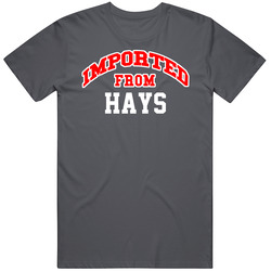 Imported From Hays Kansas Sports Team Trade Vintage Charcoal Grey Cotton T Shirt Imported From Hays Kansas Sports Team Trade Vintage Charcoal Grey Cotton T Shirt