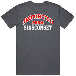 Imported From Siasconset Massachusetts Sports Team Trade Vintage Charcoal Grey Cotton T Shirt Imported From Siasconset Massachusetts Sports Team Trade Vintage Charcoal Grey Cotton T Shirt