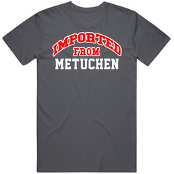 Imported From Metuchen New Jersey Sports Team Trade Vintage Charcoal Grey Cotton T Shirt Imported From Metuchen New Jersey Sports Team Trade Vintage Charcoal Grey Cotton T Shirt