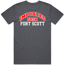Imported From Fort Scott Kansas Sports Team Trade Vintage Charcoal Grey Cotton T Shirt Imported From Fort Scott Kansas Sports Team Trade Vintage Charcoal Grey Cotton T Shirt