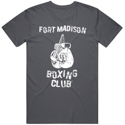 Fort Madison Boxing Club City Vintage Charcoal Grey Cotton T Shirt Fort Madison Boxing Club City Vintage Charcoal Grey Cotton T Shirt