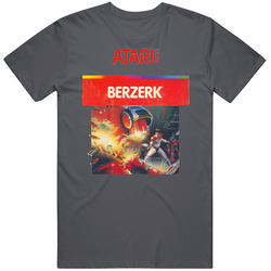 Atari Berzerk Retro Video Game Gamer Fan Vintage Charcoal Grey Cotton T Shirt Atari Berzerk Retro Video Game Gamer Fan Vintage Charcoal Grey Cotton T Shirt