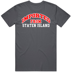 Imported From Staten Island New York Sports Team Trade Vintage Charcoal Grey Cotton T Shirt Imported From Staten Island New York Sports Team Trade Vintage Charcoal Grey Cotton T Shirt