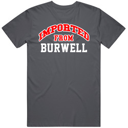 Imported From Burwell Nebraska Sports Team Trade Vintage Charcoal Grey Cotton T Shirt Imported From Burwell Nebraska Sports Team Trade Vintage Charcoal Grey Cotton T Shirt