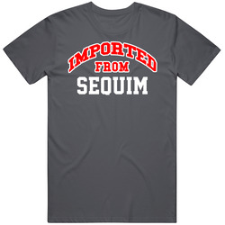 Imported From Sequim Washington Sports Team Trade Vintage Charcoal Grey Cotton T Shirt Imported From Sequim Washington Sports Team Trade Vintage Charcoal Grey Cotton T Shirt