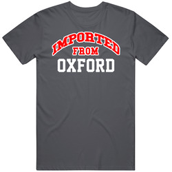 Imported From Oxford Massachusetts Sports Team Trade Vintage Charcoal Grey Cotton T Shirt Imported From Oxford Massachusetts Sports Team Trade Vintage Charcoal Grey Cotton T Shirt