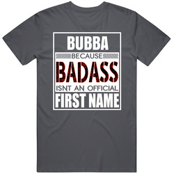 Because Badass Official First Name Funny Vintage Charcoal Grey Cotton T Shirt Because Badass Official First Name Funny Vintage Charcoal Grey Cotton T Shirt