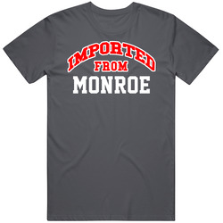 Imported From Monroe Ohio Sports Team Trade Vintage Charcoal Grey Cotton T Shirt Imported From Monroe Ohio Sports Team Trade Vintage Charcoal Grey Cotton T Shirt