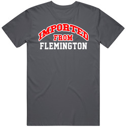 Imported From Flemington New Jersey Sports Team Trade Vintage Charcoal Grey Cotton T Shirt Imported From Flemington New Jersey Sports Team Trade Vintage Charcoal Grey Cotton T Shirt