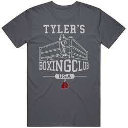 Tyler Boxing Club Fighting Excerise Vintage Charcoal Grey Cotton T Shirt