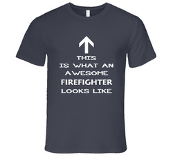 Firefighter Looks Like Arrow Simple Vintage Charcoal Grey Cotton T Shirt Firefighter Looks Like Arrow Simple Vintage Charcoal Grey Cotton T Shirt