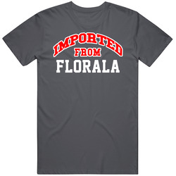 Imported From Florala Alabama Sports Team Trade Vintage Charcoal Grey Cotton T Shirt Imported From Florala Alabama Sports Team Trade Vintage Charcoal Grey Cotton T Shirt