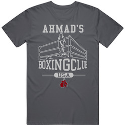 Ahmad Boxing Club Fighting Excerise Vintage Charcoal Grey Cotton T Shirt