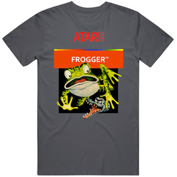 Atari Froger Retro Video Game Gamer Fan Vintage Charcoal Grey Cotton T Shirt Atari Froger Retro Video Game Gamer Fan Vintage Charcoal Grey Cotton T Shirt