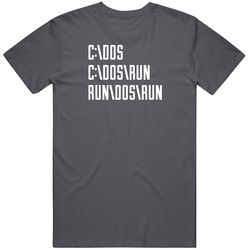 Run Dos Run Funny Programming Computer Science Windows Vintage Charcoal Grey Cotton T Shirt Run Dos Run Funny Programming Computer Science Windows Vintage Charcoal Grey Cotton T Shirt