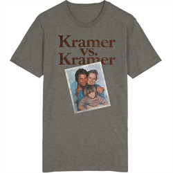 Kramer Vs Kramer Vintage Movie Vintage Charcoal Grey Cotton T Shirt Kramer Vs Kramer Vintage Movie Vintage Charcoal Grey Cotton T Shirt