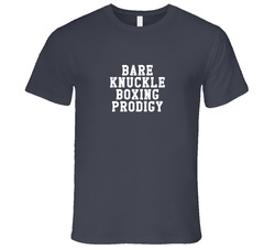 Bare Knuckle Boxing Prodigy Fun Sports Vintage Charcoal Grey Cotton T Shirt