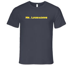 Mr. Loquacious Adjective Funny Random Vintage Charcoal Grey Cotton T Shirt