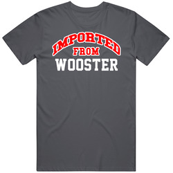 Imported From Wooster Ohio Sports Team Trade Vintage Charcoal Grey Cotton T Shirt