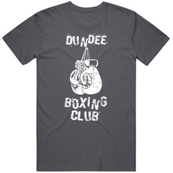 Dundee Boxing Club City Vintage Charcoal Grey Cotton T Shirt Dundee Boxing Club City Vintage Charcoal Grey Cotton T Shirt