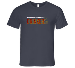 A Harvey Wallbanger Drinker Fun Alcohol Drink Vintage Charcoal Grey Cotton T Shirt
