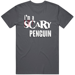 Im A Scary Penguin Funny Lazy Halloween Costume Graphic Vintage Charcoal Grey Cotton T Shirt Im A Scary Penguin Funny Lazy Halloween Costume Graphic Vintage Charcoal Grey Cotton T Shirt