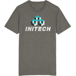 Initech Retro Fictional Movie Tv Company Vintage Unisex Vintage Charcoal Grey Cotton T Shirt Initech Retro Fictional Movie Tv Company Vintage Unisex Vintage Charcoal Grey Cotton T Shirt