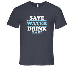Save Water Drink Raki Funny Alcohol Mixed Drink Vintage Charcoal Grey Cotton T Shirt Save Water Drink Raki Funny Alcohol Mixed Drink Vintage Charcoal Grey Cotton T Shirt