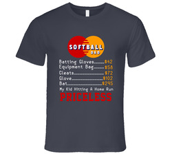 Softball Dad My Kid Hitting A Homerun Priceless Mens Vintage Charcoal Grey Cotton T Shirt Softball Dad My Kid Hitting A Homerun Priceless Mens Vintage Charcoal Grey Cotton T Shirt