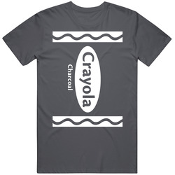 Crayola Charcoal Color Crayon Funny Halloween Group Costume Vintage Charcoal Grey Cotton T Shirt Crayola Charcoal Color Crayon Funny Halloween Group Costume Vintage Charcoal Grey Cotton T Shirt