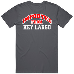 Imported From Key Largo Florida Sports Team Trade Vintage Charcoal Grey Cotton T Shirt