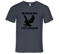 Badass Toolmaker Eagle Patriotic Vintage Charcoal Grey Cotton T Shirt Badass Toolmaker Eagle Patriotic Vintage Charcoal Grey Cotton T Shirt