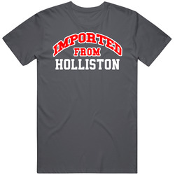 Imported From Holliston Massachusetts Sports Team Trade Vintage Charcoal Grey Cotton T Shirt