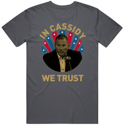 Bruce Cassidy In Cassidy We Trust Hockey Coach Vintage Charcoal Grey Cotton T Shirt Bruce Cassidy In Cassidy We Trust Hockey Coach Vintage Charcoal Grey Cotton T Shirt