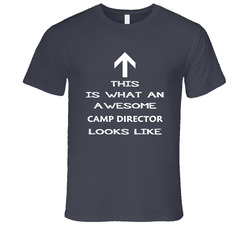 Camp Director Looks Like Arrow Simple Vintage Charcoal Grey Cotton T Shirt Camp Director Looks Like Arrow Simple Vintage Charcoal Grey Cotton T Shirt