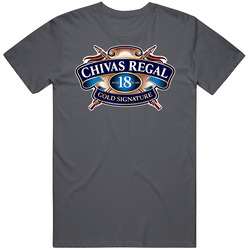 Chivas Regal Scotch Whiskey Alcohol Vintage Charcoal Grey Cotton T Shirt